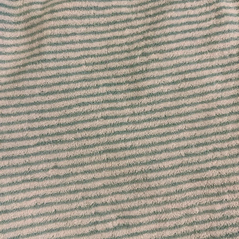 Ruffle Butts Soft Terry Cloth Striped Ruffle-Hem Shorts - Light Mint